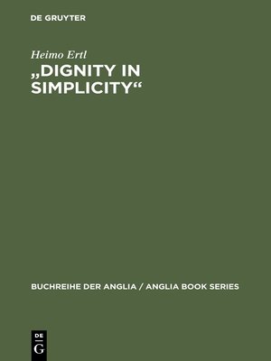 cover image of "Dignity in Simplicity"